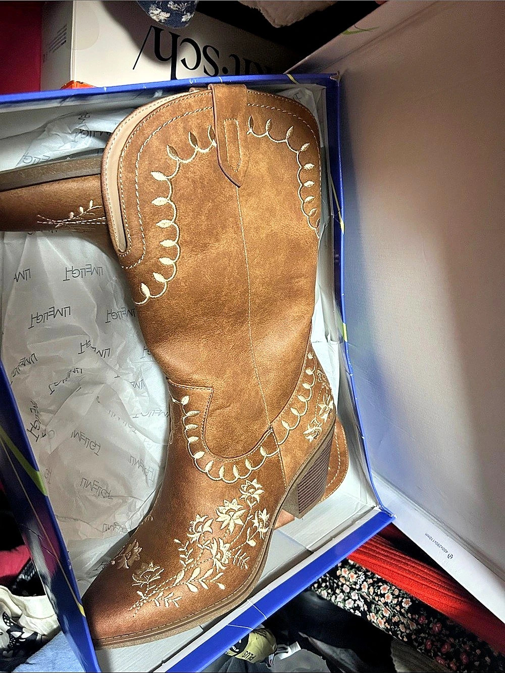 Limelight Kimura Western Boot Brown Heeled Boots